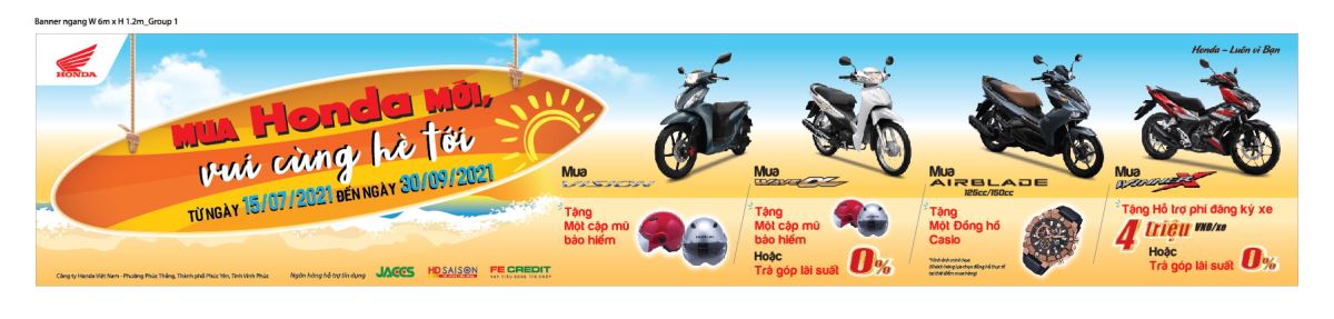 CHƯƠNG TRÌNH KHXUYẾN MÃI LỚN KHI MUA XE ALPHA, XE AB, XE VISION VÀ XE WINNER 